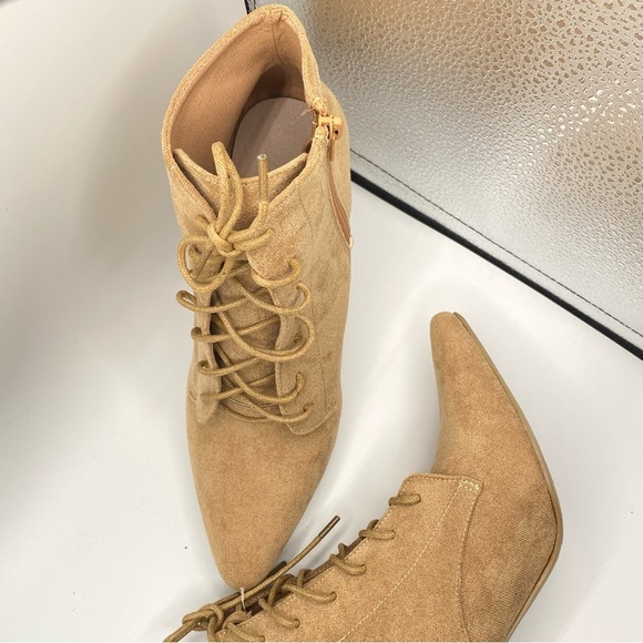 Elegant Tan Lace-Up Ankle Boots EU39 - NEW - Never Worn - Picture 12 of 14